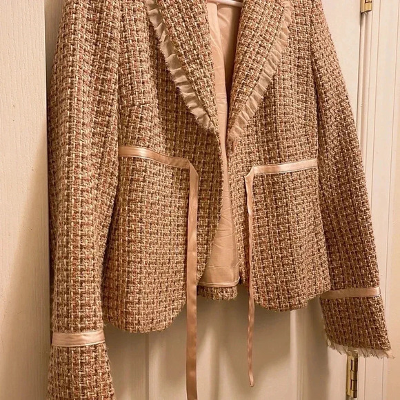 Laundry by SHELLI SEGAL jacket with satin belt tie - Picture 2 of 11